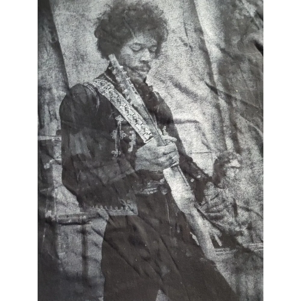 Jimi Hendrix‎ T Shirt Mens Large Black Grunge 811 - Picture 2 of 4